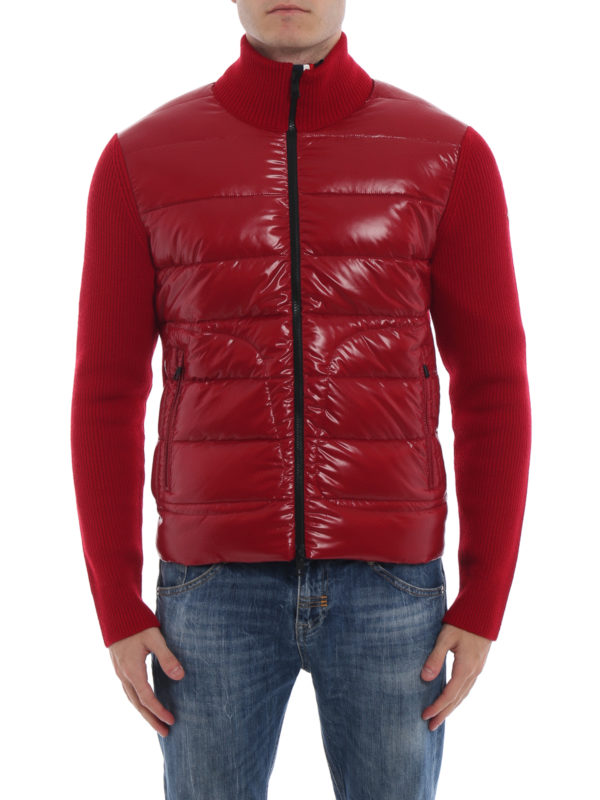 moncler red cardigan