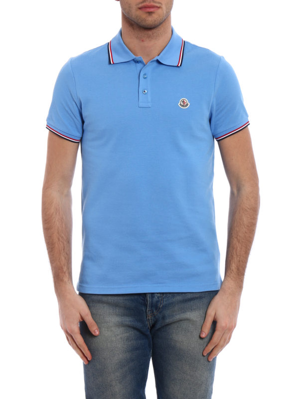 light blue moncler polo