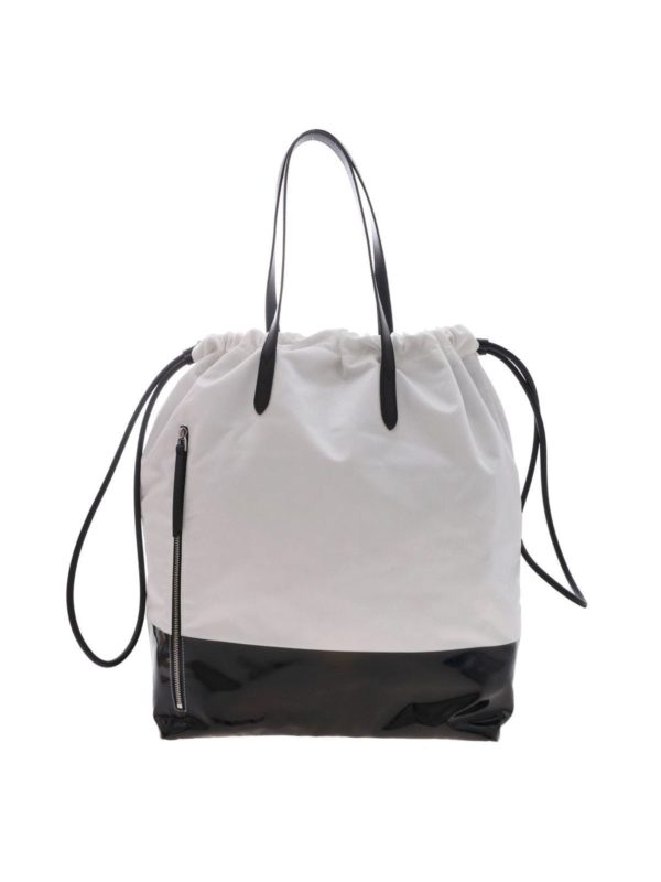 iKRIX MONCLER: shoulder bags - Flamenne bag in white and black