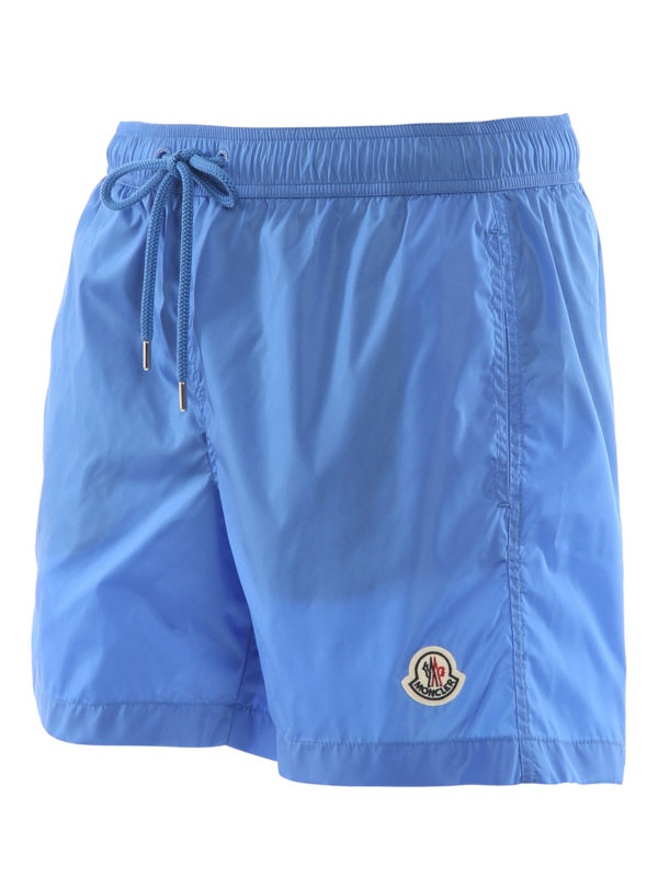 light blue moncler swim shorts