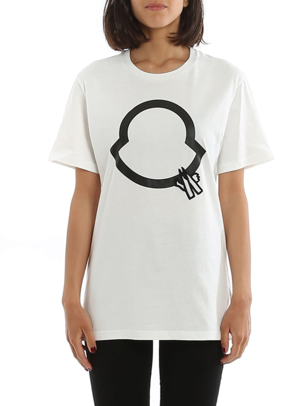 iKRIX MONCLER: t-shirts - Beaded logo cotton T-shirt