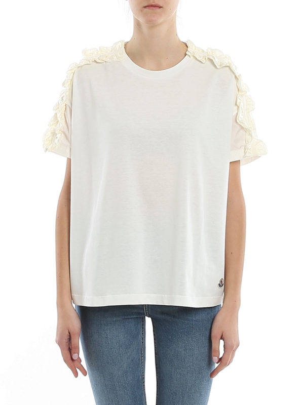 iKRIX MONCLER: t-shirts - Oversize ruffle T-shirt