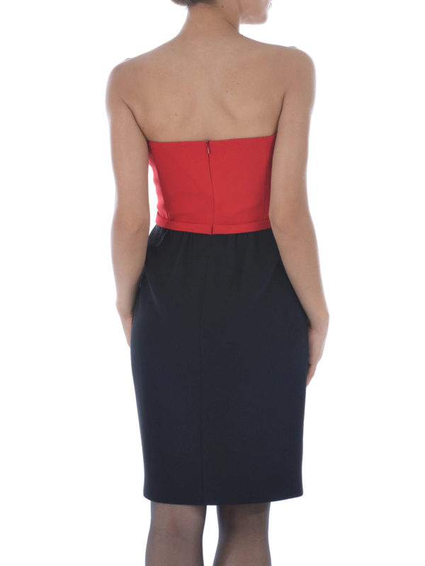 کوکتل Moschino Boutique - Strapless two tones fitted dress - 04596124A1115