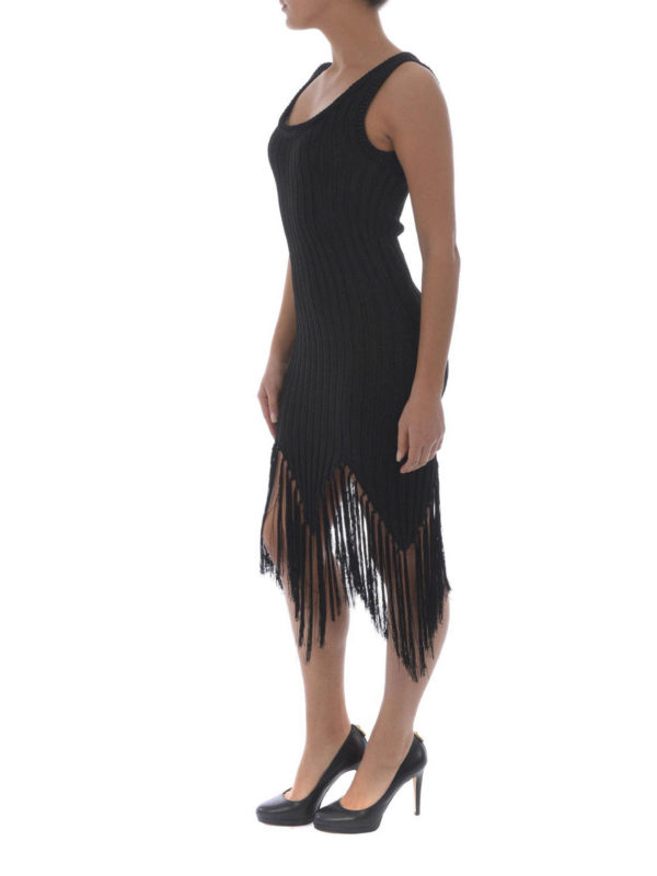 میدی Moschino - Fringed ribbed dress 