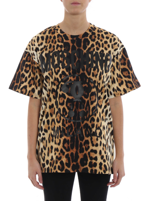 T-shirts Moschino - Animal print cotton 