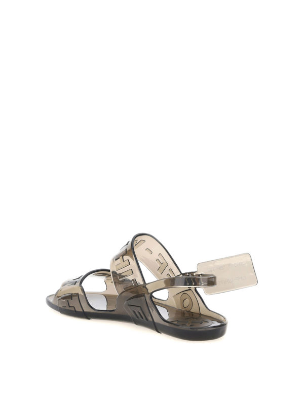 off white jelly slingback sandals