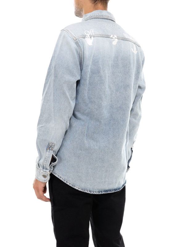 Logo print denim shirt 