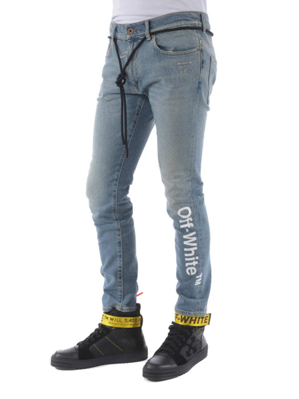 off white skinny jeans