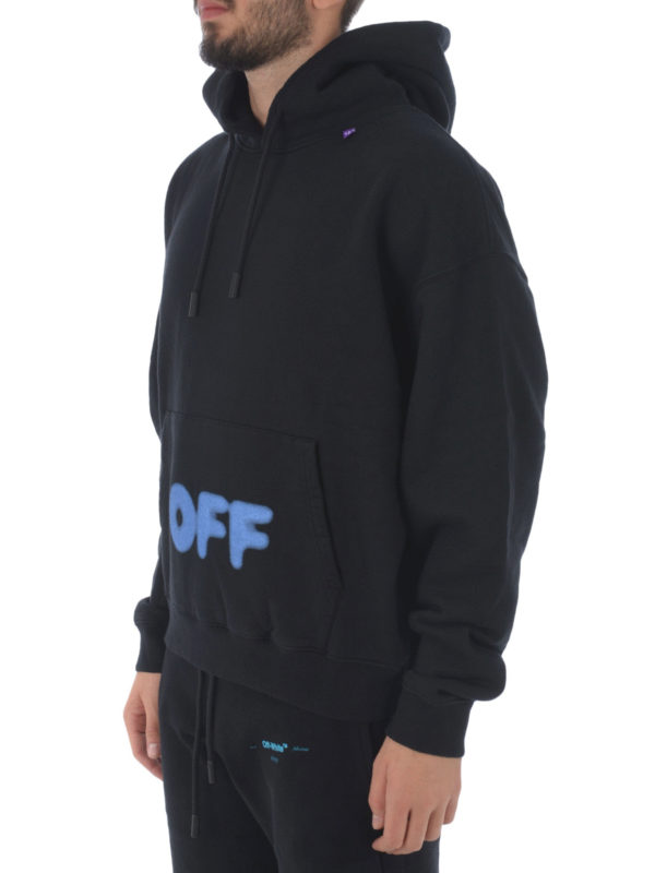 off white blurred hoodie