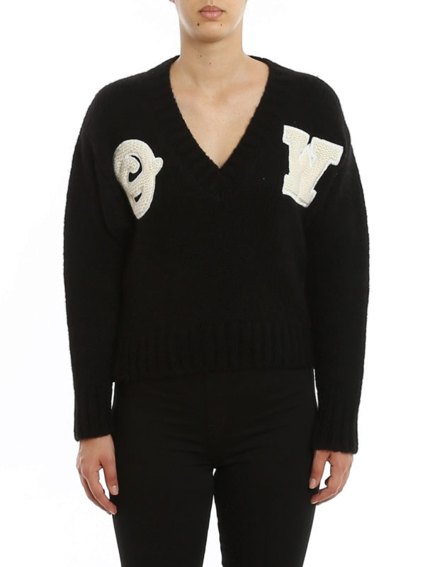 off white intarsia sweater