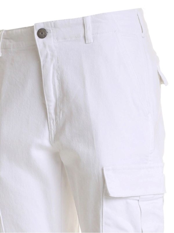Casual trousers P.A.R.O.S.H. - Cargo pants in white - CABAREXYD230384001