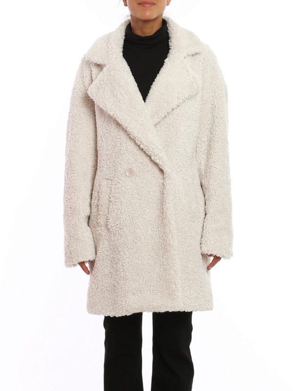 knee length sherpa coat