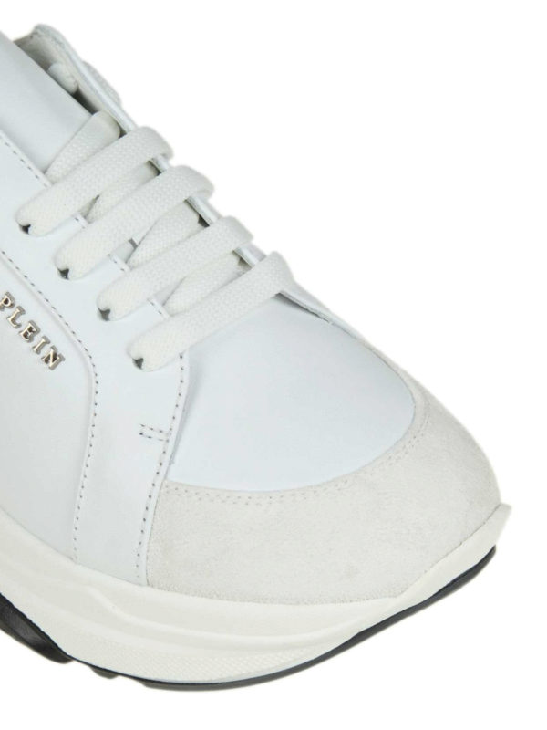 white embellished trainers