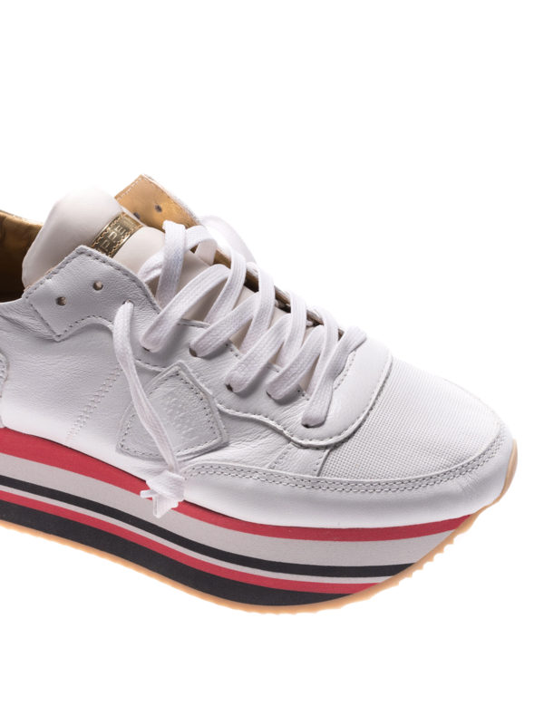 اسپرت،اسنیکرز Philippe Model - Eiffel platform white sneakers - EILDMM03
