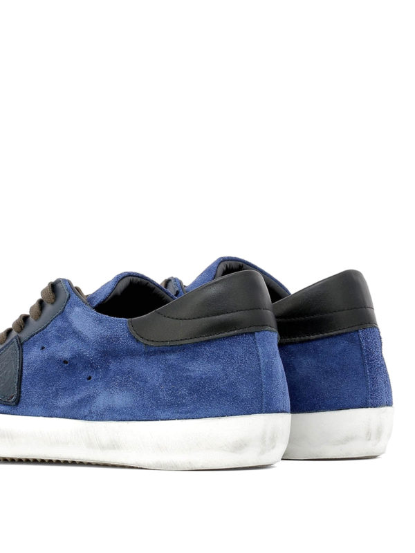 Paris vintage sole blue suede sneakers 