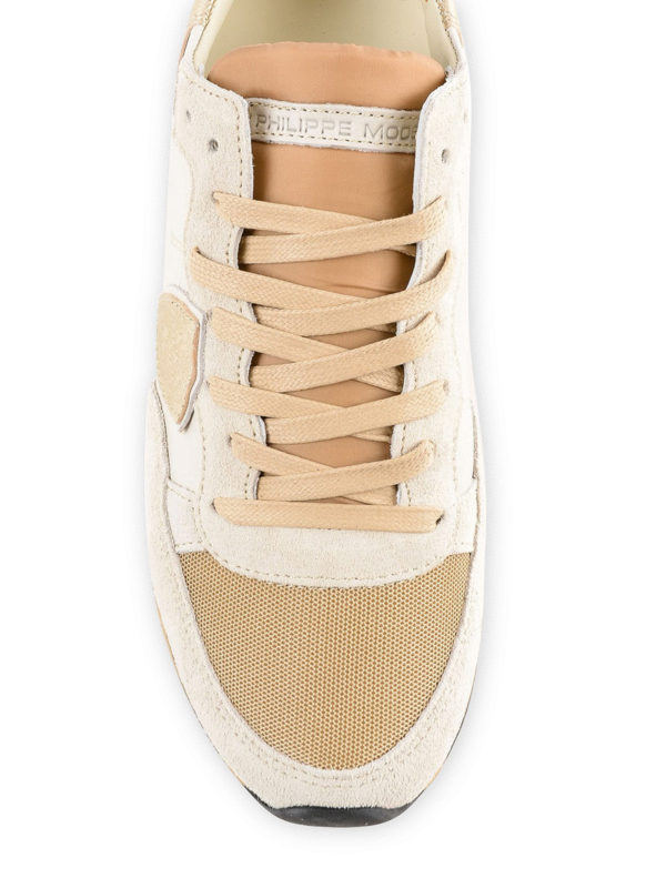 beige suede sneakers