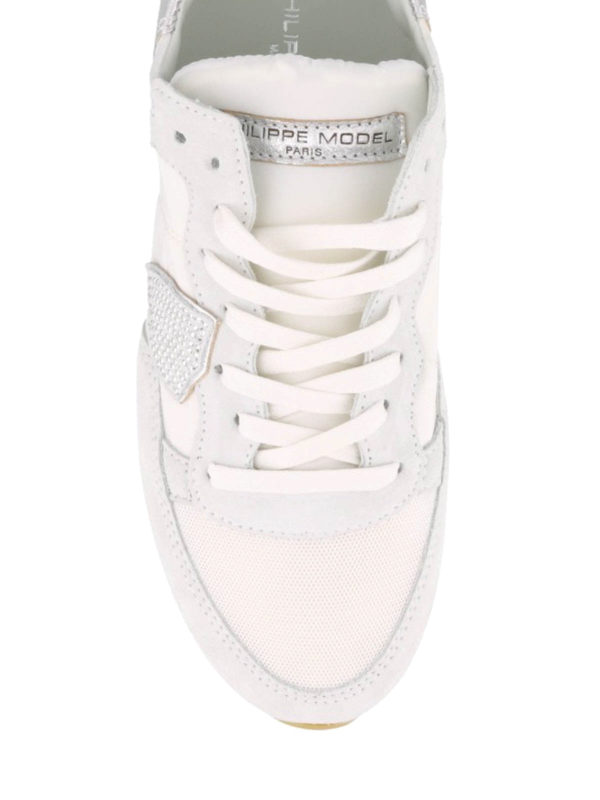 white crystal sneakers