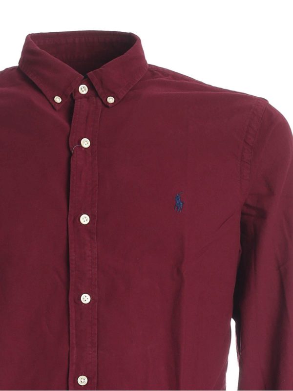 ralph lauren burgundy shirt