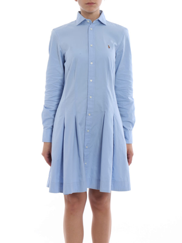 ralph lauren blue shirt dress