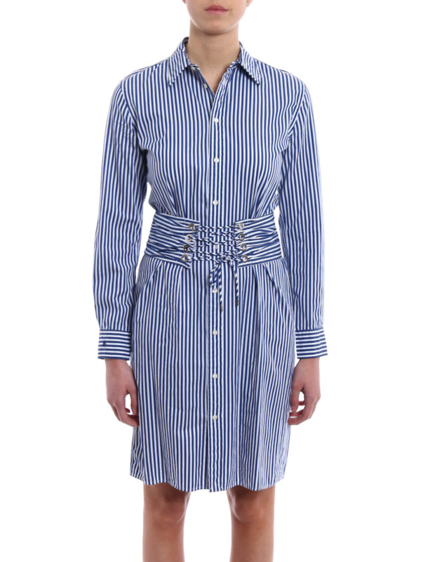 ralph lauren pinstripe shirt dress