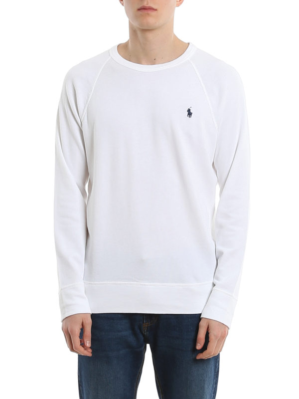 ralph lauren crew neck sweatshirt white