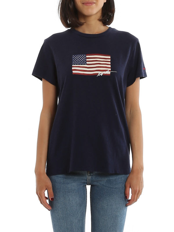 U.S.A. flag cotton T-shirt