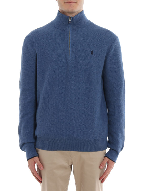 ralph lauren zip neck sweater