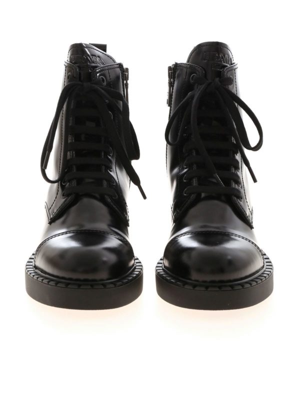 shiny prada boots