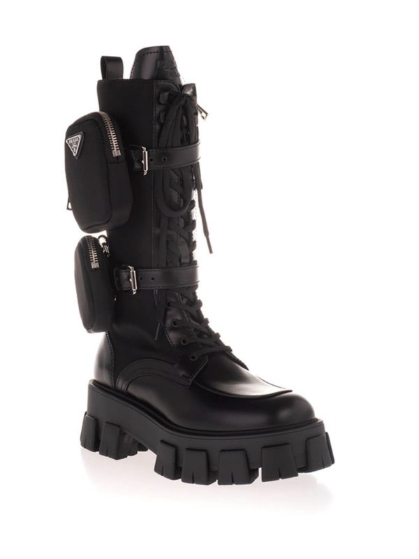 prada black boots with pockets