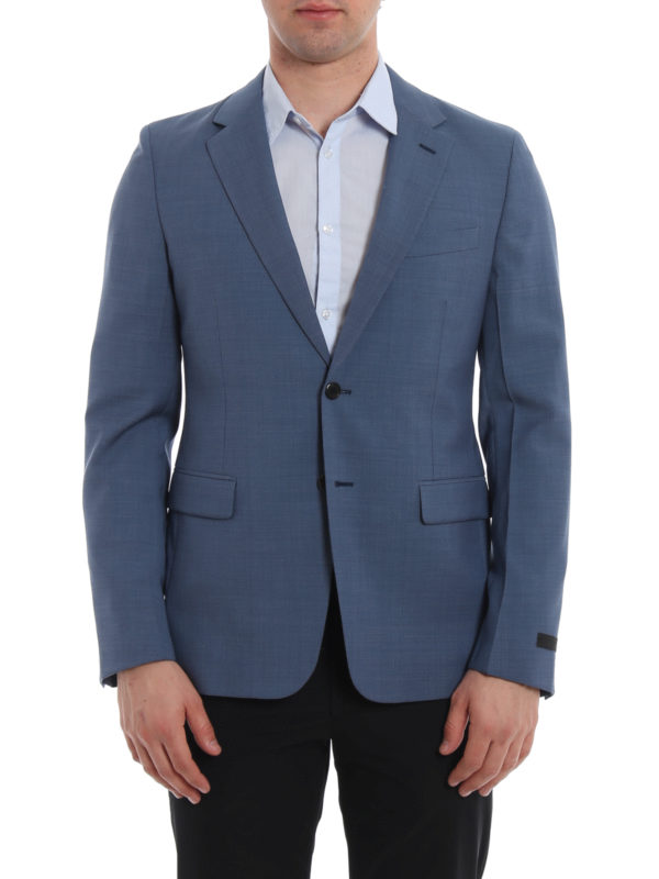 unstructured blue blazer