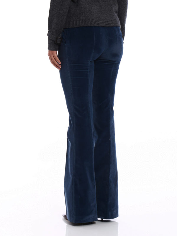Light blue corduroy flared trousers 