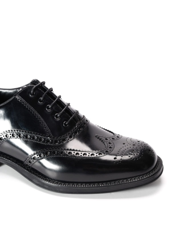 Brushed leather Oxford brogue shoes 