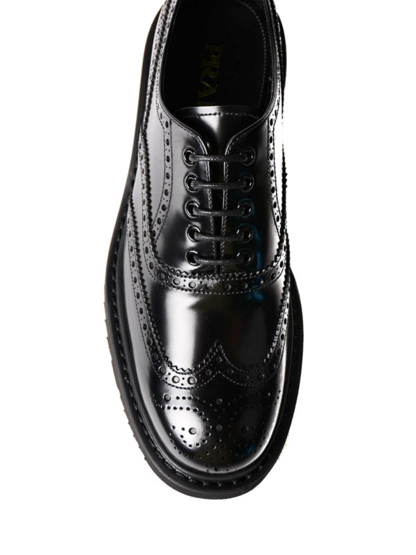 Brushed leather Oxford brogues 
