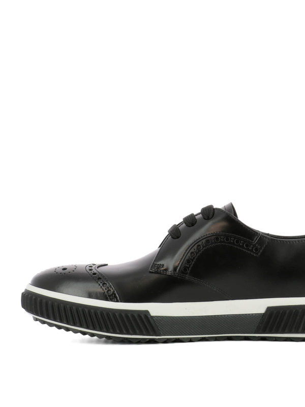 brogue trainers black