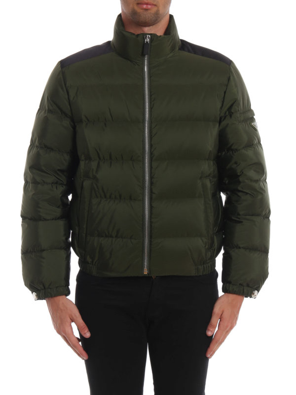 prada green puffer jacket