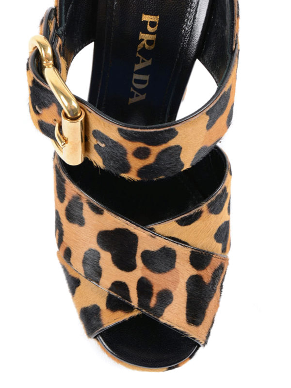 prada leopard sandals