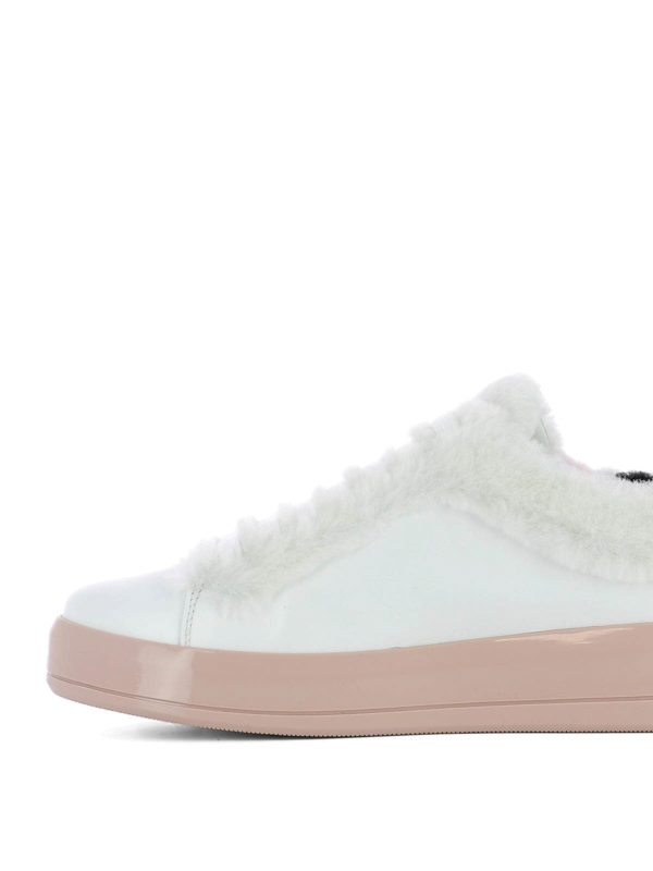 prada fur lined sneakers