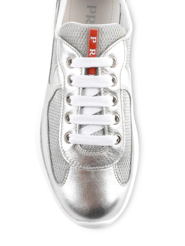 prada sneakers silver