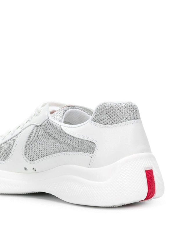 prada white leather trainers