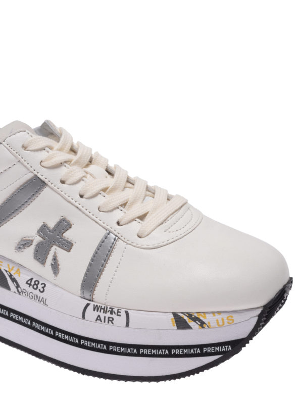 اسپرت،اسنیکرز Premiata - Beth 3871 white leather sneakers - BETH3871