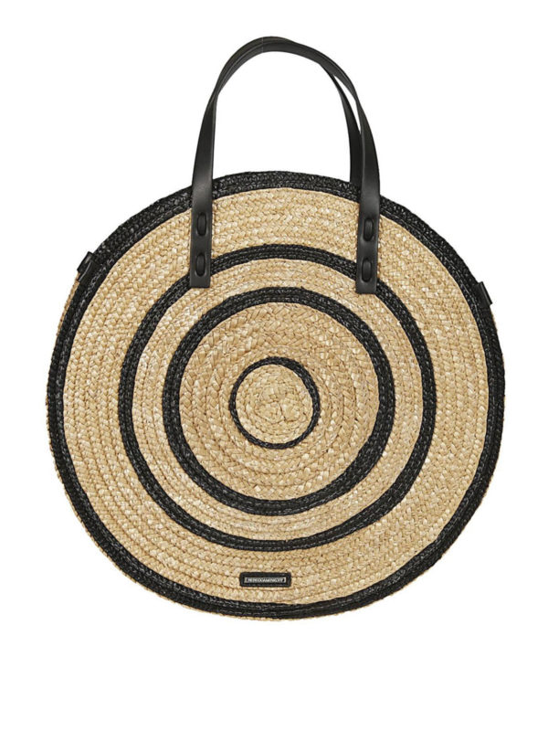 straw circle tote bag
