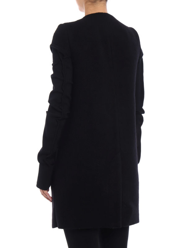 collarless winter coat