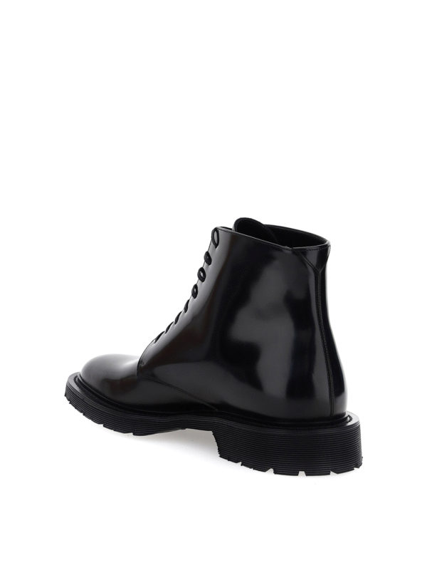 saint laurent leather combat boots