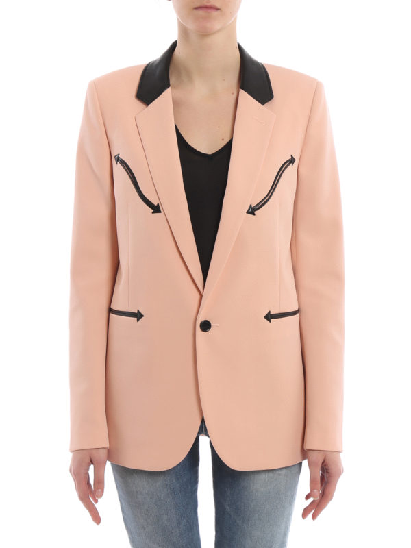 saint laurent pink blazer