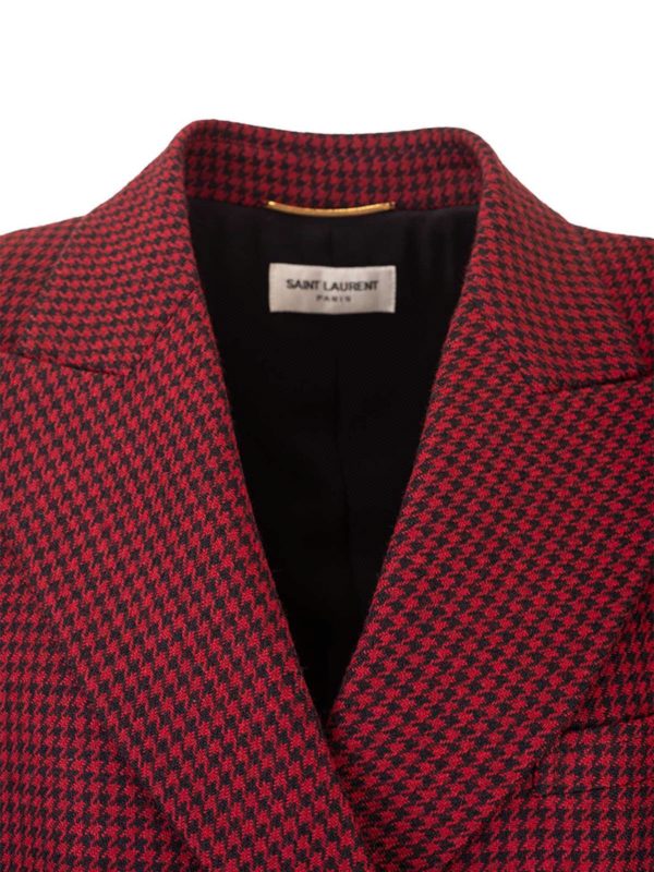 saint laurent houndstooth coat