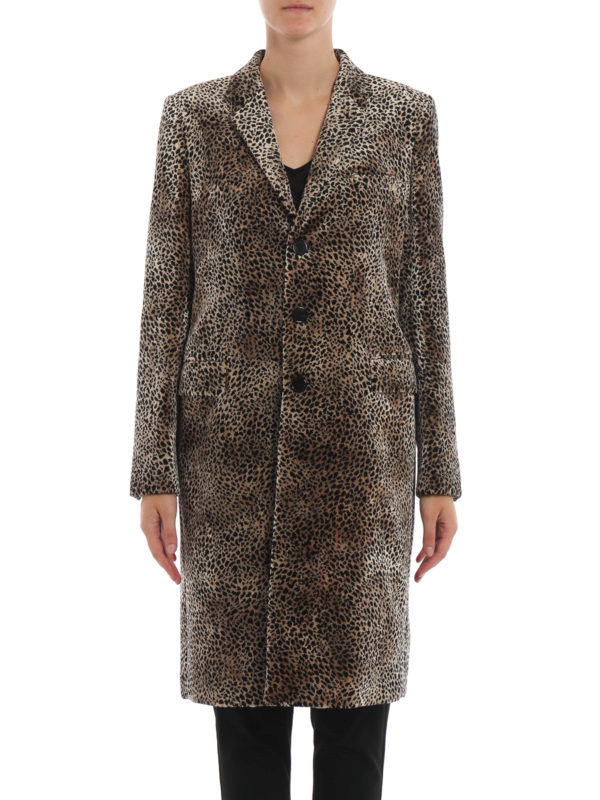 velvet leopard coat