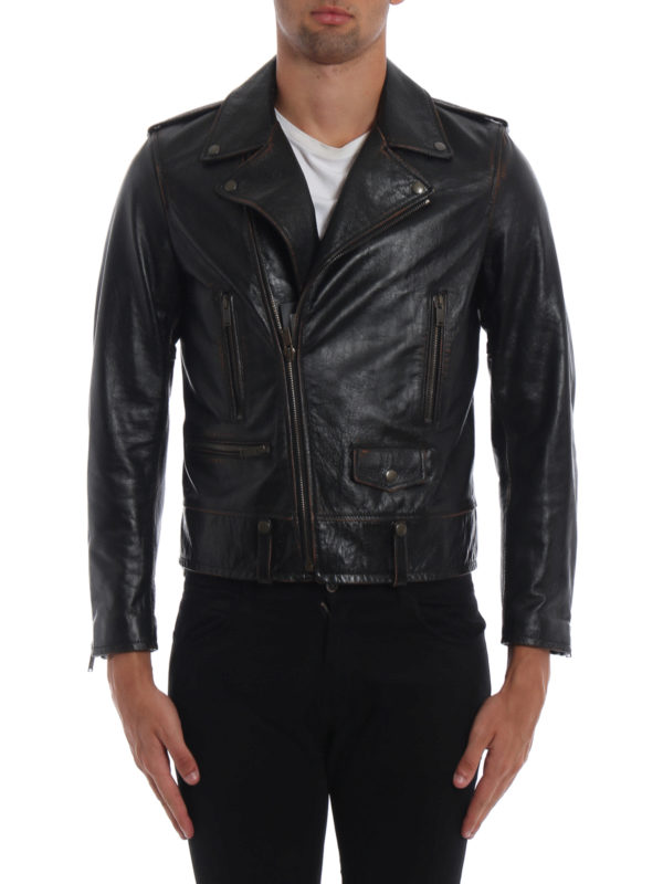 used leather biker jacket