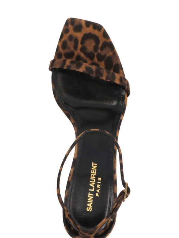 saint laurent leopard sandals