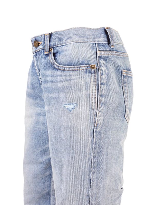 saint laurent light blue jeans