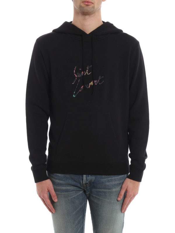 saint laurent animal print hoodie